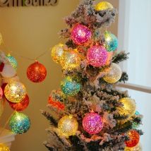 Guirlande lumineuse de Noël - Guirlande lumineuse colorée, guirlande lumineuse globe extérieure étanche pour chambre à coucher, décoration intérieure