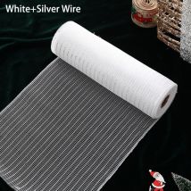Guirlande lumineuse de Noël Ruban en maille métallique pour arbre de noël, 10 Yards, bricolage, couronne à coudre, décor d'emballage cadeau de noël-B