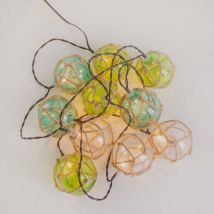 Newgarden Be Happy! - Guirlande lumineuse décorative de Noël mare. Fabriquée en fibres naturelles et en plastique. 330 cm de long et lumière led