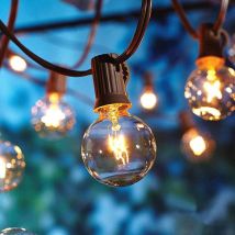 Guirlande lumineuse d'extérieur étanche - 7,6 m, connectable, pour balcon, décoration de fête, de jardin, de porche