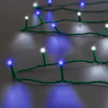 Guirlande de Noël extérieur 2000 led blanc froid bleu 50m - Feeric lights & christmas