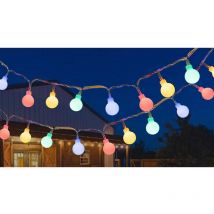 Guirlande lumineuse d'extérieur, ampoules colorées, 12 m, 100 led, guirlande lumineuse de Noël pour fêtes, jardins, balcons et intérieurs, Noël,