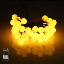 Todot - Guirlande Lumineuse Extérieur/intérieur sur Câble Vert, 4.5M 50 led étanche IP44, pour Jardin, Mariage, Fête, Décoration de Noël (Blanc Chaud)