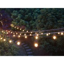 Guirlande lumineuse guinguette emboîtable - 10 ampoules ambrées - 10 mètres - basalte