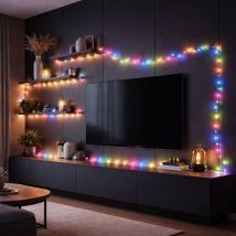 Guirlande lumineuse led chambre à coucher décorative rgb changeur de couleur usb-c l 500 cm