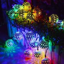 Guirlande lumineuse led Globe, 40 petites boules décoratives marocaines led, guirlande lumineuse étanche pour intérieur et extérieur, pour mariage,