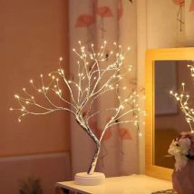 Guirlande lumineuse led pour bonsaï, 108 led, guirlande lumineuse de bureau pour bonsaï, petite guirlande lumineuse, veilleuse, coussin, interrupteur