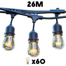 Lumisky - Lot de 6 guirlandes mafy light connectable Noir caoutchouc 26M