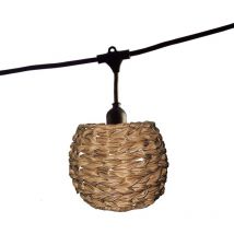Guirlande lumineuse raccordable pine light Marron Poly rotin 6m
