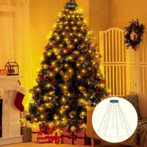 Guirlande lumineuse sapin de noel,2M 280LED Guirlande Lumineuse Arbre Noel,8 Modes 8 Chaîne Légère anneau lumineux pour sapin de Noël,Décoration