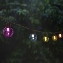 Guirlande lumineuse solaire 40 ampoules de couleurs