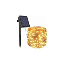 Guirlande Lumineuse Solaire Extérieure, 12m 120 led Solaire 8 Modes Guirlande Guinguette Solaire Exterieure Étanche Décoration pour Jardin, Terrasse,
