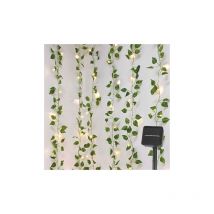 Guirlande Solaire Exterieur, Guirlande lumineuse Artificielle Lierre 100LED 10M Guirlande Lumineuse Exterieure Solaire pour Jardin Balcon Patio