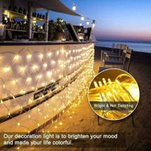 Rnemitery - Guirlande Lumineuses Filet, 3x2m 192 led , IP65 Étanche Guirlande Lumineuse Extérieure pour Chambre Noël Mariage Soirée Maison Jardin