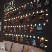 Einemgeld - Guirlande Photo, Guirlande Lumineuse Chambre 10M 100LED Guirlande Led Photo Batterie Alimenté Porte photos Avec 60 Photo Clips Decoration