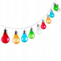 Guirlande solaire pour jardin - 10 ampoules rechargeables