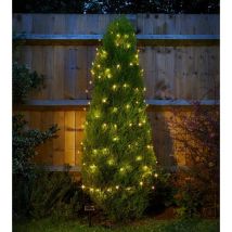 Guirlande solaire 200 leds blanc chaud 2 modes