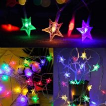 Guirlandes de Noël, guirlandes lumineuses basses, éclairage par câble transparent, décorations de Noël, décorations de Noël extérieures, décorations