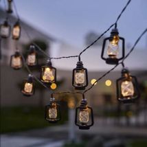 Guirlandes Lumineuses bouteille de kérosène rétro,Guirlande Lumineuse Intérieur/Jardin, Fairy Lights led guirlandes lumineuses solaires, 5M Blanc