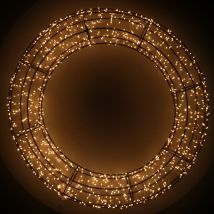Vacchetti - Guirnalda 1800 led metal blanco cálido luz cm ø78h14