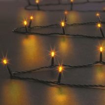 Cuerda de luces de exterior 8m blanco cálido 80 led + transformador - Feeric lights & christmas