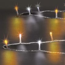 Cadena de luces de exterior 100 led blanco cálido frío 10m - Feeric lights & christmas