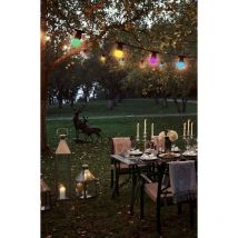 Guirnalda de exterior 10 bombillas B22 multicolor 300 Lúmenes Pro 10m Tibelec Tibelec