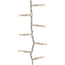 Guirnalda led compact parpadeante blanco calido 750l cable transparente 21m