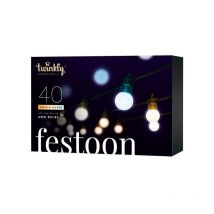 Twinkly - Guirnalda festón conectada IP44 20m 40 LEDs blanco festoon