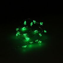 Luces Navidad Arboles 20 Leds Color Verde IP20. a Pilas (3 aa No Incluidas)