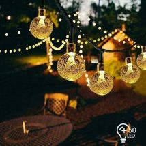 Cisea - Guirnaldas de luces alimentadas por energía solar 7M 50 d Luces de hadas para exteriores Linterna decorativa para festivales a prueba de agua