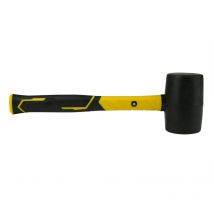 Wovar Gummihammer mit Kunststoffstiel – 55mm Kopf – 27cm Stiel – GS-zertifiziert – ideal für Pflasterarbeiten