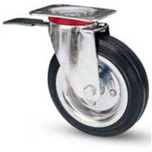 Trade Shop - ruota in gomma mit first girevo mit AVO Stahlflansch - -100 mm -