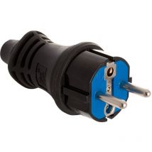 Solera - Gummistecker 16a 250v T/tl Ip44 4,8mm Schwarz 5706c