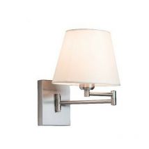 GUrkovo Applique Lampada da Parete 1 Luce Paralume in Metallo Cromo Beige