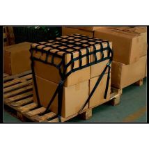 Gurtbandnetz Zur Ladungssicherung Tector 25 Mm Stark, Schwarz 0,9 X 0,9 M