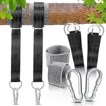 Blue Dream - Gifort-Gurte für Outdoor-Hängematten, Länge 150 cm, mit Aufhängegurten für Schaukeln/Baumschutz, Feststellkraft bis 550 kg