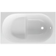 Guscio vasca rettangolare mod. rubino con seduta cm. 120 x 70 s/pannello