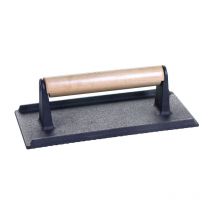 Fleisch- und Burgerpresse aus Gusseisen mit Holzgriff 21x11 cm - Gusseisenkuss