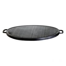 Grillplatte aus Gusseisen ø 30 cm Gussplatte Plancha geriffelt/glatt - Gusseisenkuss