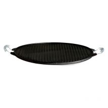 Light-Grillplatte aus Gusseisen ø 38 cm Gussplatte Plancha geriffelt/glatt - Gusseisenkuss