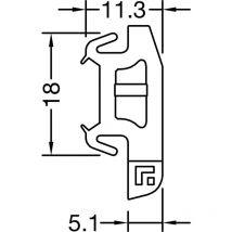 Halter H50, 15° für Regenschutzschiene Spree (ve 200 stk.) - Gutmann