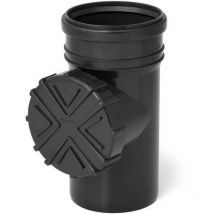 Karmat - Graphite 110mm Gutter Downpipe Leaf Guard Strainer Basket Filter Cleaner