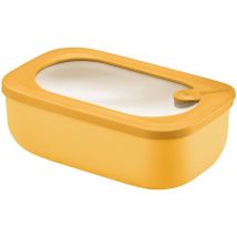 Kitchen Active Design, store&more bio, Contenitore Ermetico Rettangolare per Frigo/Freezer/Microonde - Giallo Mango, 20 x12 x h7cm 900 ml - 171001236