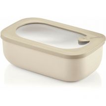 Kitchen Active Design Contenitore Ermetico Rettangolare per Frigo/Freezer/Forno a Microonde, Spalvieri & Del Ciotto, 20 x 12 x h7 cm, 900 cc, Marrone