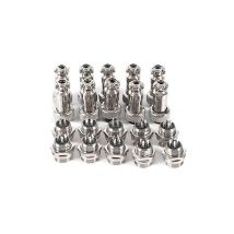 Ej.life - GX12 Lot de 10 Connecteurs D'alimentation D'aviation 4 Broches 12 Mm Prise D'aviation Mâle + Femelle Connecteur de Prise en Métal Plaqué