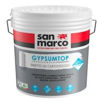 Gypsumtop idropittura lavabile opaca lt 4 bianco