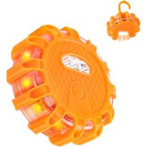 Gyrophare led 1 pcs, Balise de Signalisation Lumineuse, Lumière d'urgence d'Avertissement, éclairage d'urgence avec Base Magnétique et 9 Modes