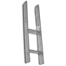 Estexo - Ancrage en h Support de poteau Ancrage de poteau galvanisée à chaud 600 mm / 71 mm