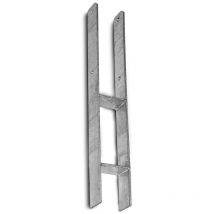 Estexo - Ancrage en h Support de poteau Ancrage de poteau galvanisée à chaud 800 mm / 111 mm